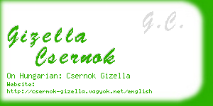 gizella csernok business card